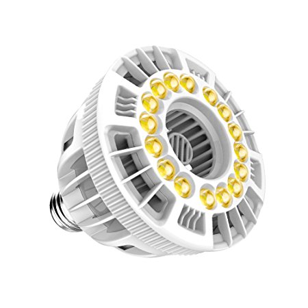 Sansi LED Full Cycle Grow Light, 15w Full Spectrum Ceramic LED Light Bulb, Hydroponics, Indoor Farming, Greenhouses