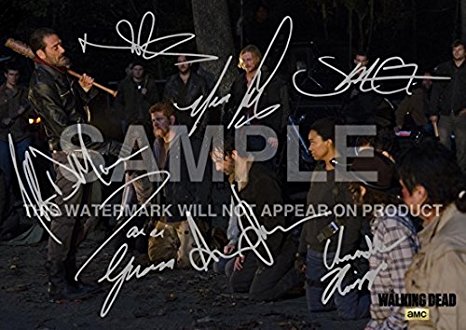 Large Negan The Walking Dead Tv Cast Print Danai Gurira, Norman Reedus, Andrew Lincoln, Chandler Riggs, Jeffrey Dean Morgan, Michael Cudlitz, Sonequa Martin-Green (11.7" x 16.5")