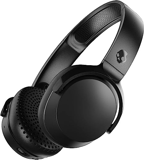 Skullcandy Riff 2 Wireless Headphones With Tile Finding Technology / 34 Hour Battery / Use with iPhone and Android / With Mic / Best for Music, Travel, and Gaming / Bluetooth Headphones - Black