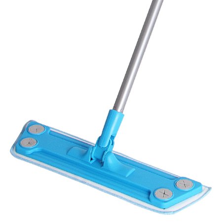 MR. SIGA Microfiber Floor Mop (Included 2 Microfiber Refills) Size 43 x 14cm,4 holes in the side can use dry wipes