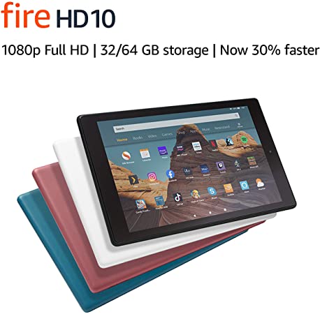 Fire HD 10 Tablet | 10.1" 1080p Full HD display, 64 GB, Black with Special Offers