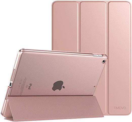TiMOVO Case for New iPad 7th Generation 10.2" 2019, Slim Translucent Frosted Back Protective Cover Shell with Auto Wake/Sleep, Smart Case Fit iPad 10.2-inch Retina Display - Rose Gold