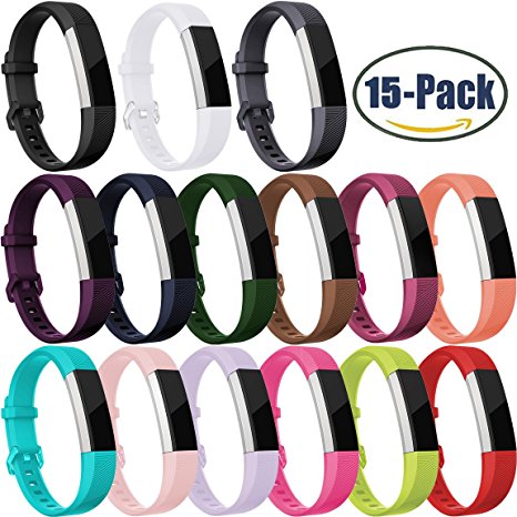 For Fitbit Alta HR and Alta Bands, Maledan Replacement Accessories Wristbands for Fitbit Alta and Alta HR, Large Small 2 Styles