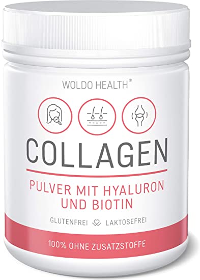 Collagen Powder with Biotin and Hyaluronic Acid 500g - for Hair, Skin, Nails, Bones, Joints