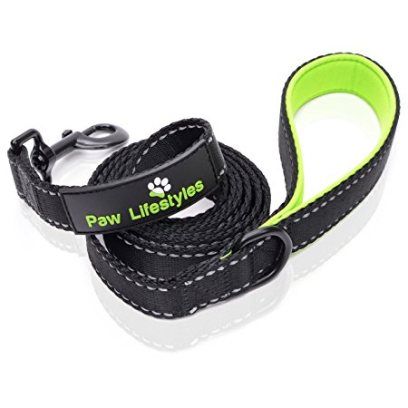 Extra Heavy Duty Dog Leash by Paw Lifestyles – 3mm Thick, Padded Handle, 6ft long - 1” Wide, Perfect for Medium and Large Sized Dogs