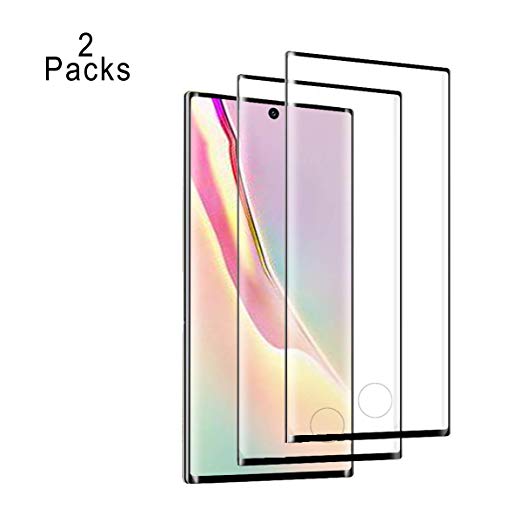 Galaxy Note 10 Pro Screen Protector, 2-Pack Edge-to-Edge Coverage Not Compatible with in-Display Fingerprint Sensor 2019 Tempered Glass for The Samsung Galaxy Note 10 Pro(6.3-inch)