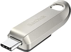 SanDisk 128GB Ultra Luxe USB Type-C Flash Drive - Up to 400MB/s, USB 3.2 Gen 1, Premium Metal Design - SDCZ75-128G-G46