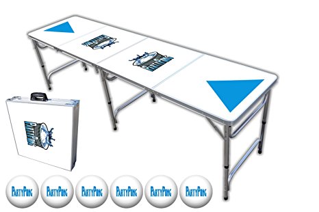 8-Foot Beer Pong Table DRY ERASE w/ OPTIONAL Cup Holes or NEW 2-in-1 Cornhole/Beer Pong Table Combo