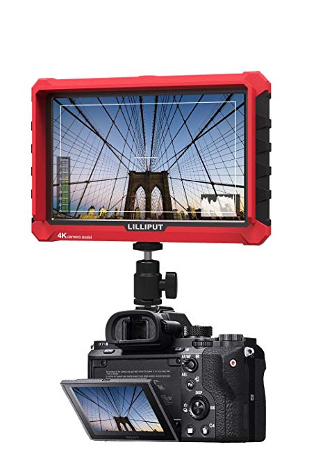 LILLIPUT A7S 7" On Camera Field Monitor Supports 4K HDMI Input Loop Output 1920x1200 Resolution 1000:1 Contrast 500cd/M2 Brightnes F970 Battery Magic Arm