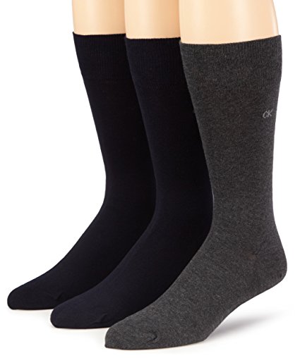 Calvin Klein Men's Combed Flat-Knit Socks (3-Pack)