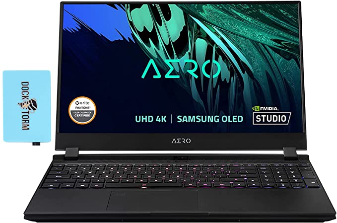 Gigabyte AERO 15 OLED Creator Laptop YD-73US624SP (Intel i7-11800H 8-Core, 32GB RAM, 1TB PCIe SSD, RTX 3080, 15.6" 4K AMOLED IPS (3840x2160), Fingerprint, WiFi, Bluetooth, Win 10 Pro) with Hub