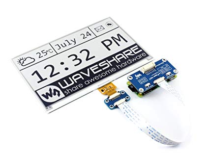 7.5inch E-Paper Display HAT Module 640x384 Resolution 3.3v E-ink Electronic Paper Screen with Embedded Controller Compatible with Raspberry Pi 2B 3B 3B  Zero Zero W/Arduino/STM32 SPI Interface Great