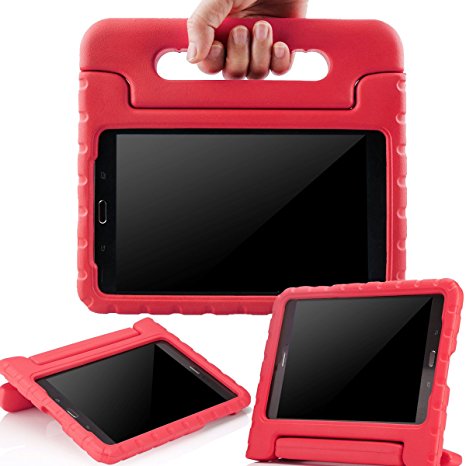 AVAWO Samsung Galaxy Tab A 8.0 Kids Case - AVAWO Light Weight Shock Proof Convertible Handle Stand Kids Friendly for Samsung Tab A 8-Inch Tablet, Red