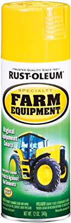 Rust-Oleum 7443830 Specialty Farm Equipment Spray Paint, 12 oz, John Deere Yellow