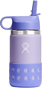 Hydro Flask - Kids Water Bottle 354 ml (12 oz) - Vacuum Insulated Stainless Steel Toddler Water Bottle - Silicone Flex Boot, Easy Sip Straw Lid