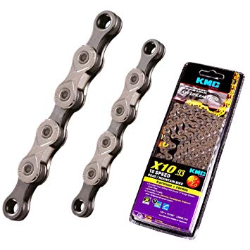 KMC X10.93 ,10 Speed Chain for Trekking Half Nickel Plated 116 Link Original