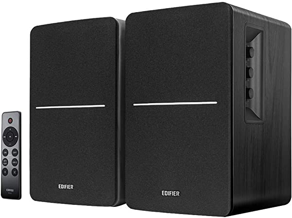 Edifier R1280DBs Active Bluetooth Bookshelf Speakers - Optical Input - 2.0 Wireless Studio Monitor Speaker - 42W RMS with Subwoofer Line Out - Black