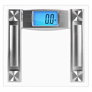 SlimSmart Digital Bathroom Scale - Extra Large Lighted Digital Display Scale - 400 Pounds/225 Kilogram Capacity - Track Diet and Weight - Activates Automatically with Smart Step-On Technology