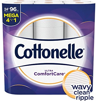 Cottonelle Ultra ComfortCare Toilet Paper, Soft Bath Tissue, 24 Mega Rolls