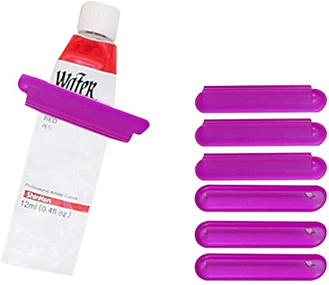 Toothpaste Tube Squeezer Tool - 8 Pack SMALL Tube Squeezing Dispenser Tool (TS51, Purple) - Squeeze Out Every Last Drop of Your Product in Tubes with Osun Life Tube Squeezers