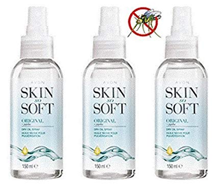 Avon Skin So Soft Original Dry Oil Body Spray with Jojoba, 150 ml - Pack of 3