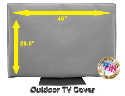 46 Outdoor TV Cover Top Premium Quality Weather Resistant Soft Non Scratch Interior Made In USA Televisions up to 52