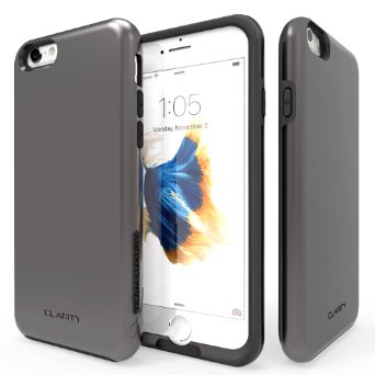 iPhone 6S Case, Team Luxury Clarity Series [Version II] Gunmetal Ultra Defender Protective Case for Apple iPhone 6 / 6S (Gunmetal/ Blk)