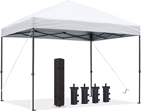 OUTDOOR WIND Durable 10x10 Pop Up Canopy Tent(White)