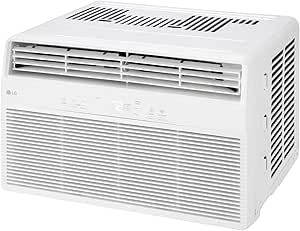 LG 6,000 BTU Window Air Conditioner, Cools 250 Sq.Ft. (10' x 25' Room Size), Quiet Operation, Electronic Control with Remote, 2 Cooling & Fan Speeds, 2-Way Air Deflection, Auto Restart, 115V