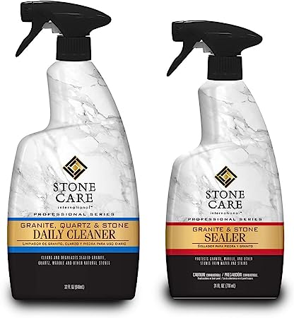 Stone Care International Granite Stone Sealer Cleaner and Polish - for Granite Marble Soapstone Quartz Quartzite Slate Limestone Corian Laminate Tile Countertop