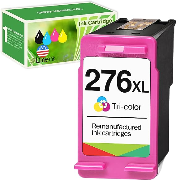 Limeink Remanufactured Ink Cartridges Replacement for Canon 276 Color Ink Cartridge 276xl for Canon Ink 276 for Canon Pixma TS3522 Ink Cartridge for Canon TR4720 Ink Cartridge Printer TS3500