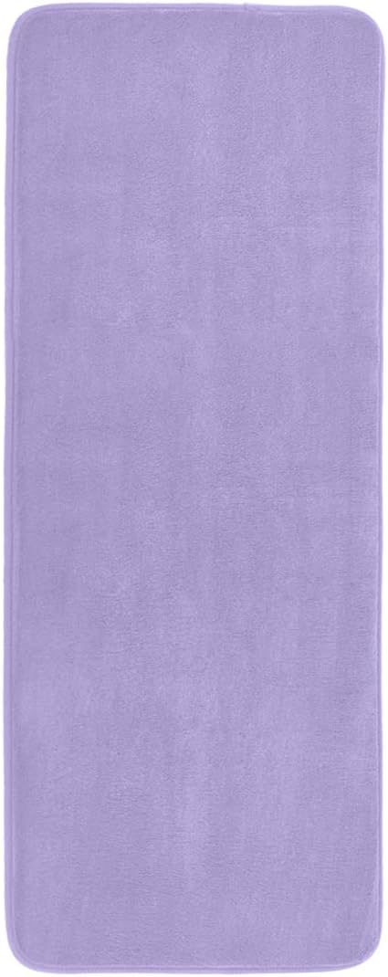 MAYSHINE Memory Foam Non Slip Anti Fatigue Bath Mat | Thick Absorbent Plush Velvet Bathroom Rug - Machine Washable, 58x24, Lavender