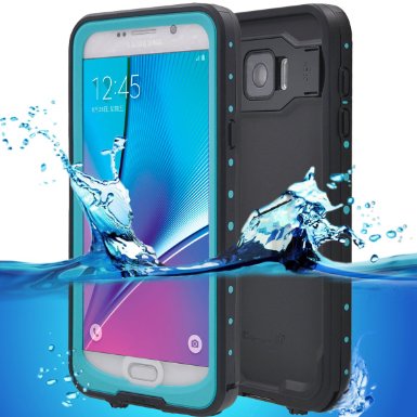 ZenNutt Note 5 Waterproof Case,Full Sealed Shock/Dust/Snow Proof Note 5 Case,Galaxy Note 5 Case Built-in Screen Protector Underwater Swimming Armor Defender Samsung Galaxy Note 5 Case with Kickstand