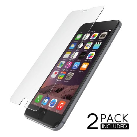 TOPVISION 0.33MM Rounded Edge Tempered Glass Screen Protector for iPhone 6/6S - 2Pack