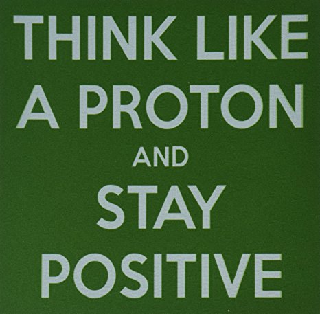 3drose Think Like A Proton and Stay Positive Green Science Teacher - Mouse Pad