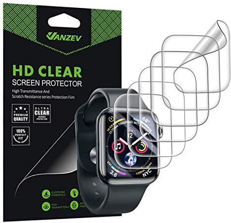 VANZEV Screen Protector for Apple Watch 40mm Series 5 4 Compatible, Innovative Designed No Liquid Needed Instant Easy Apply Max Coverage Anti-Bubble HD Clear Films [6 Pack]