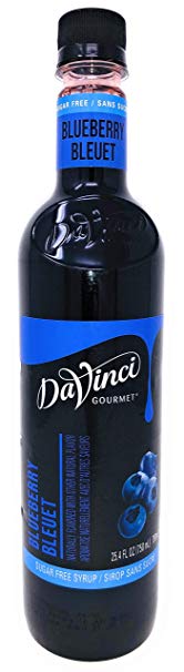 DaVinci Gourmet Sugar Free Blueberry Syrup, 750 mL Plastic Bottle