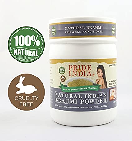 Pride Of India - Indian Brahmi (Bacopa Monnieri) Herbal Hair & Skin Care Powder, Half Pound, 100% Natural