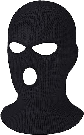 Satinior 3-Hole Knitted Full Face Cover Ski Mask Adult Winter Balaclava Warm Knit Full Face Mask for Outdoor Sports