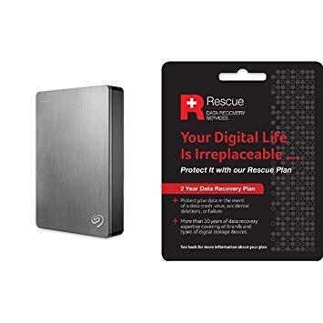 Seagate 5 TB Backup Plus USB 3.0 Portable 2.5 Inch External Hard Drive for PC and Mac with 2 Years Data Recovery Plan   2 Months Free Adobe Creative Cloud Photography Plan - Silver