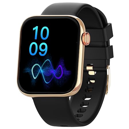 Maxima Typhoon Smart Watch 1.9" Ultra HD Display,600 Nits, Bluetooth Calling, AI Voice Assistant, Advanced Chipset,100  Sports Mode, AI Health Monitoring, Metallic Design (Rose Gold Black)