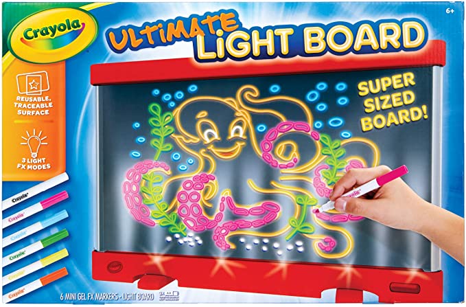 Crayola Ultimate Light Board Red, Drawing Tablet, Amazon for Kids, Ages 6, 7, 8, 9
