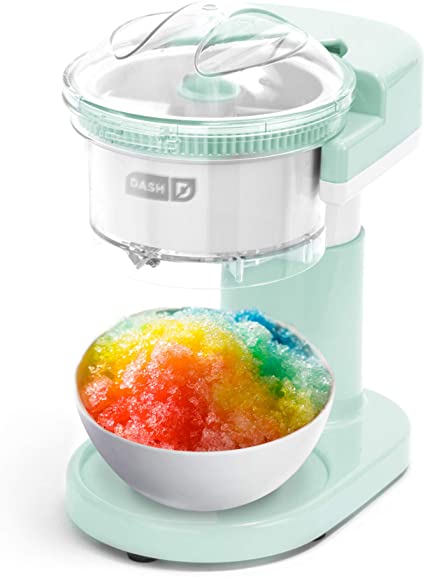 Dash DSIM100GBAQ02 Shaved Ice Maker   Slushie Machine with with Stainless Steel Blades for Snow Cone, Margarita   Frozen Cocktails, Organic, Sugar Free, Flavored Healthy Snacks for Kids & Adults, Aqua