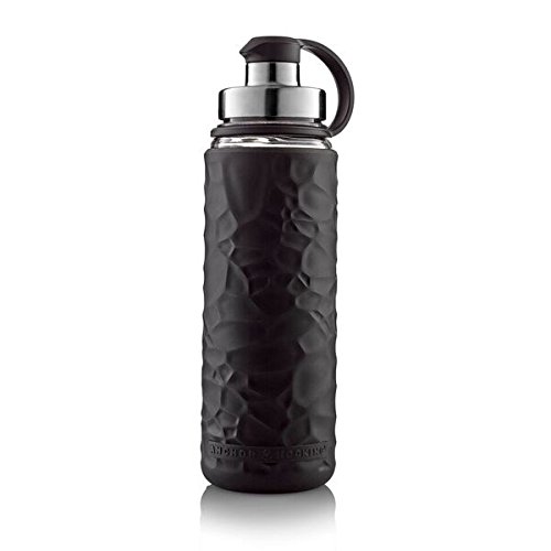 Anchor Hocking LifeProof Glass Water Bottle – Break Resistant Design with up to 100% Stronger Glass;  BPA-Free Glass with Silicone Sleeve