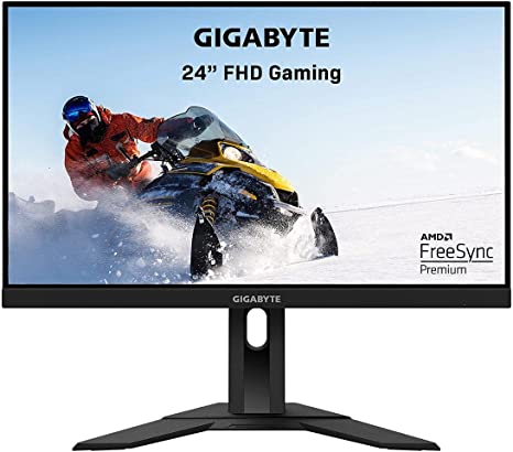 GIGABYTE G24F 24" 165Hz 1080P Gaming Monitor, 1920 x 1080 IPS Display, 1ms (MPRT) Response Time, 90% DCI-P3, FreeSync Premium, 1x Display Port 1.2, 2x HDMI 2.0, 2x USB 3.0