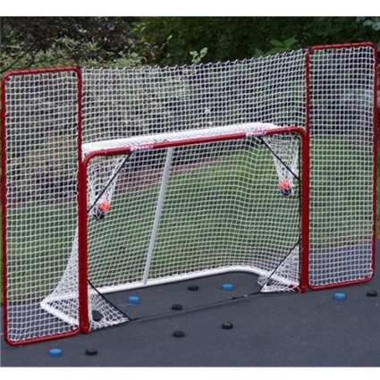 EZ Goal Steel Folding Hockey Goal with Backstop and Targets