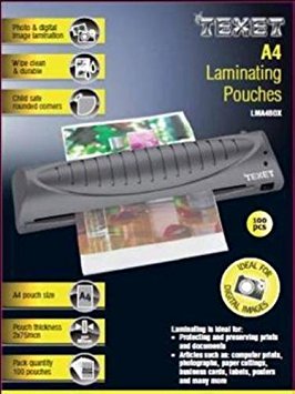 Texet A4 laminating pouches 150 microns pack of 100