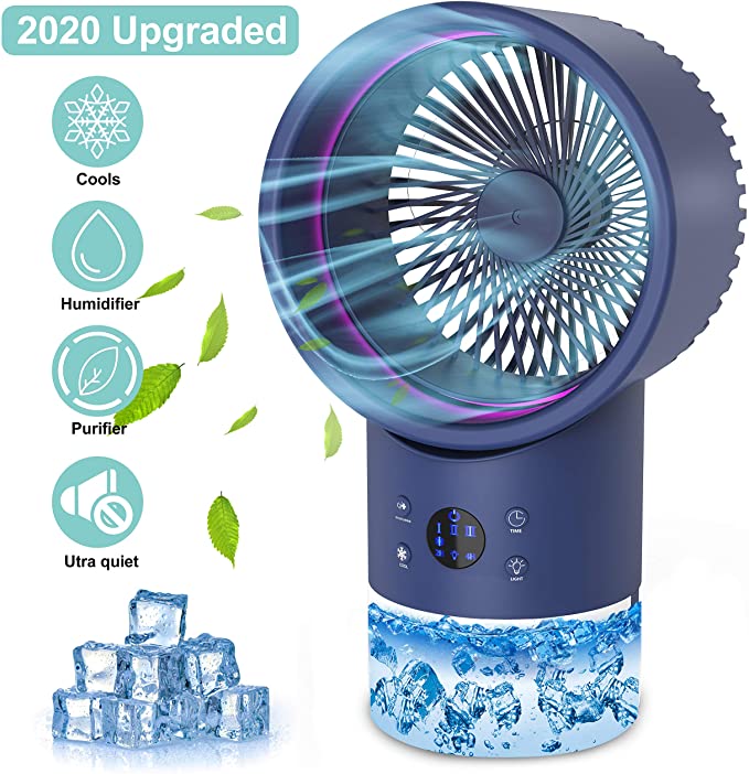 Portable Air Conditioner Fan,Personal Air Cooler with Mist Humidifier, Mini Evaporative Air Cooler