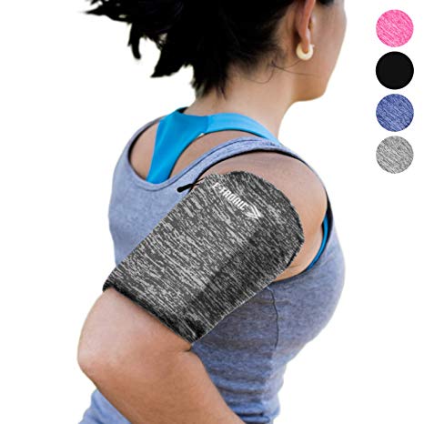 Phone Armband Sleeve: Running Jogging and Workout Cellphone Holder: Fitness Gear & Accessories for Women & Men iPhone 8 8plus X XR XS MAX 7 Plus 5s 6s iPod Galaxy S3 S5 S6 S7 S8 Note Edge Gray (SM)