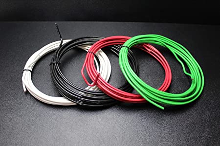 10 Gauge THHN Wire Stranded 4 Colors 25 FT Each RED Black Green White THWN 600V Copper Cable AWG